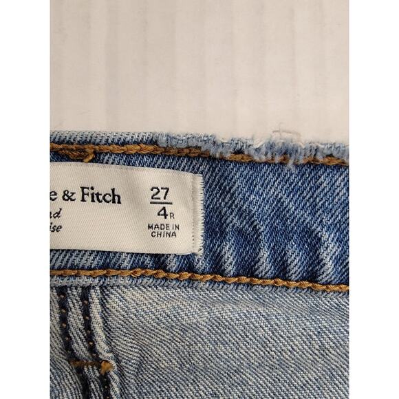 Abercrombie & Fitch Jeans Womens 27 The Dad High Rise Straight Button Fly - Picture 8 of 12